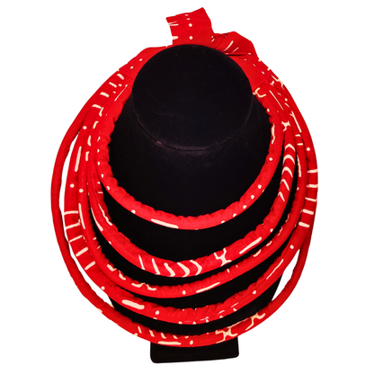 Shop Asali's African Wrapped Kente and Ankara Fabric Necklaces - Pink, Red, Orange, White, Black, Yellow