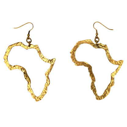 Shop Asali's Brass African Map Earrings