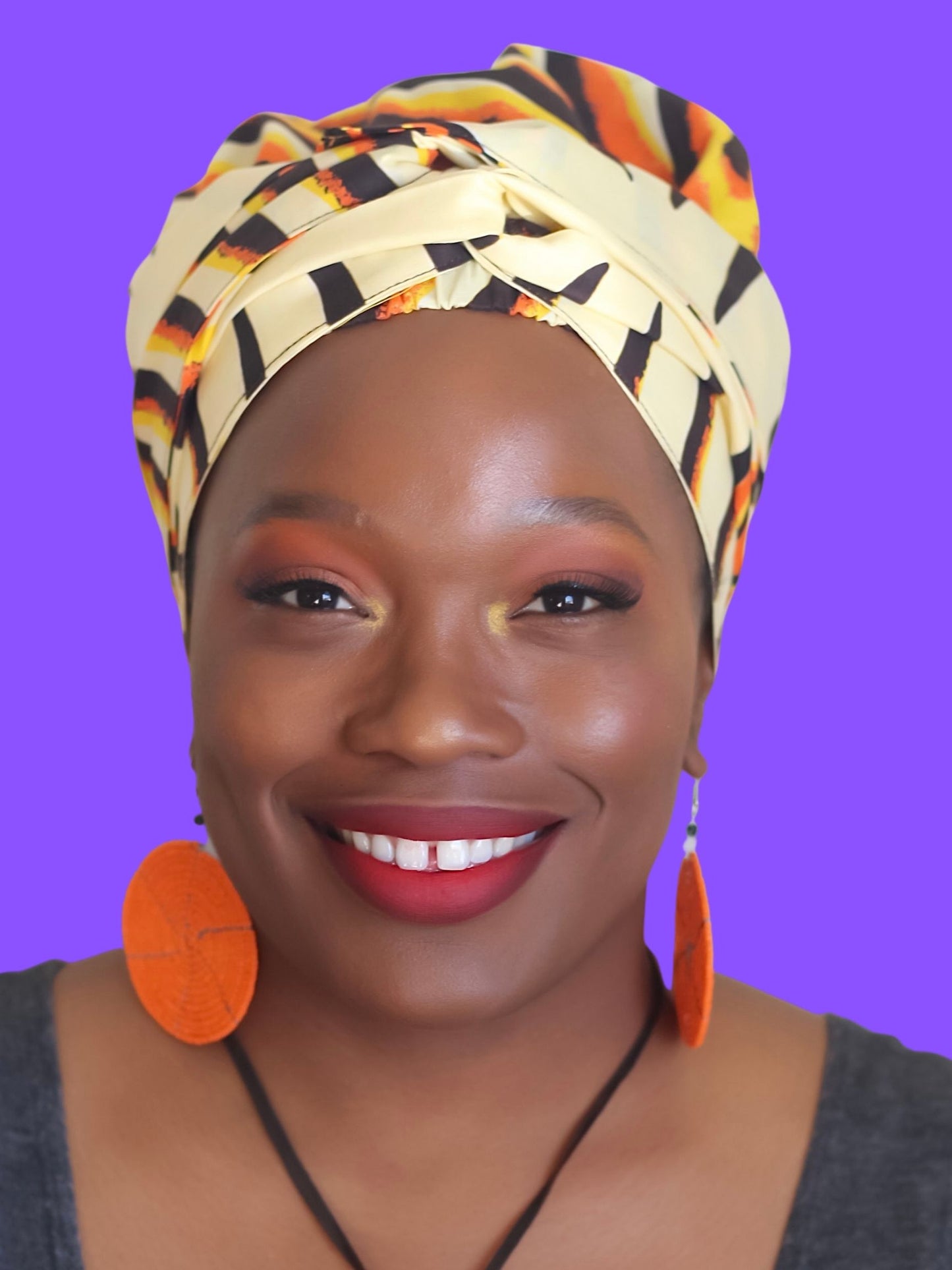 Satin Lined Bonnet Head Wrap - Black Kente – Asali